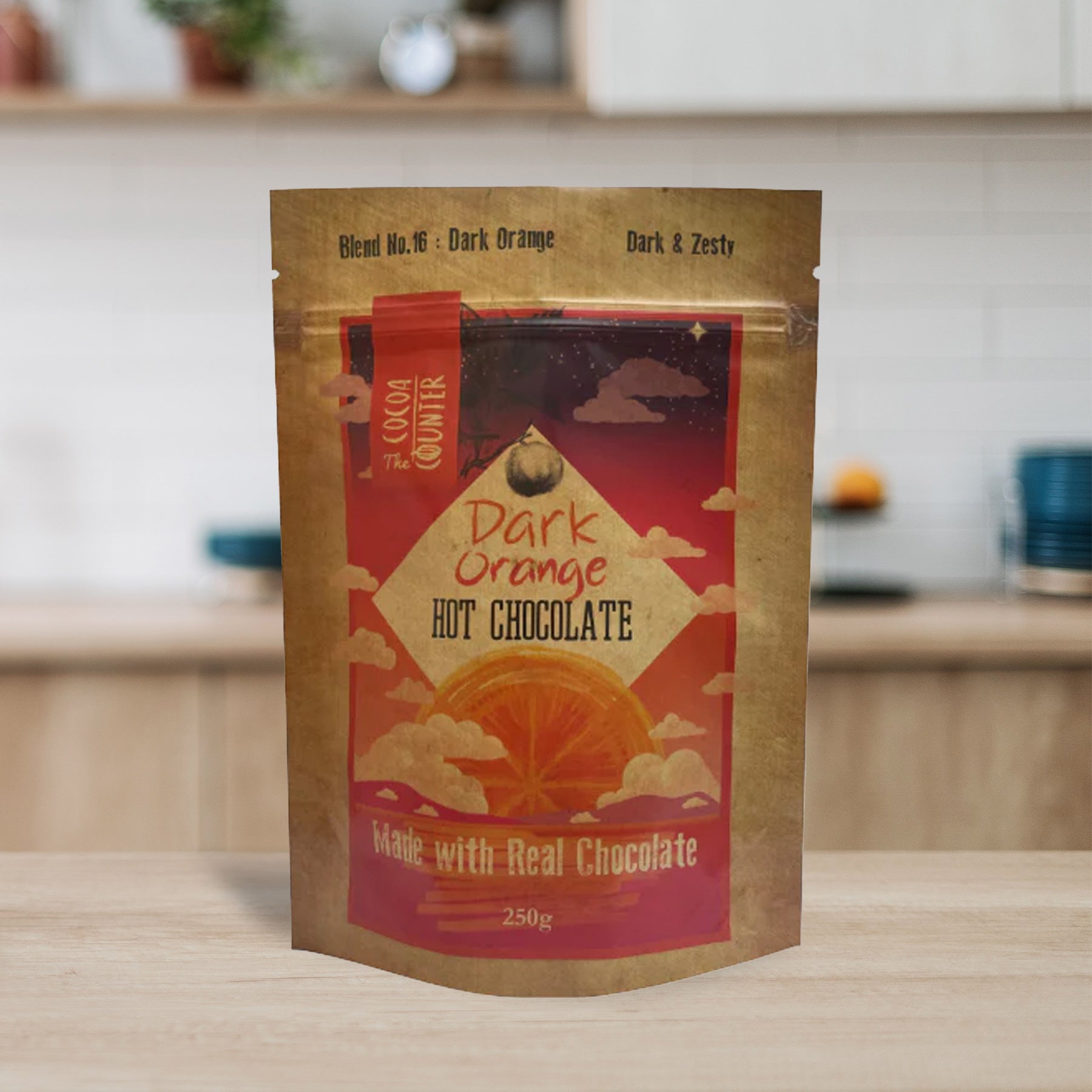 Dark Orange Real Hot Chocolate Flakes