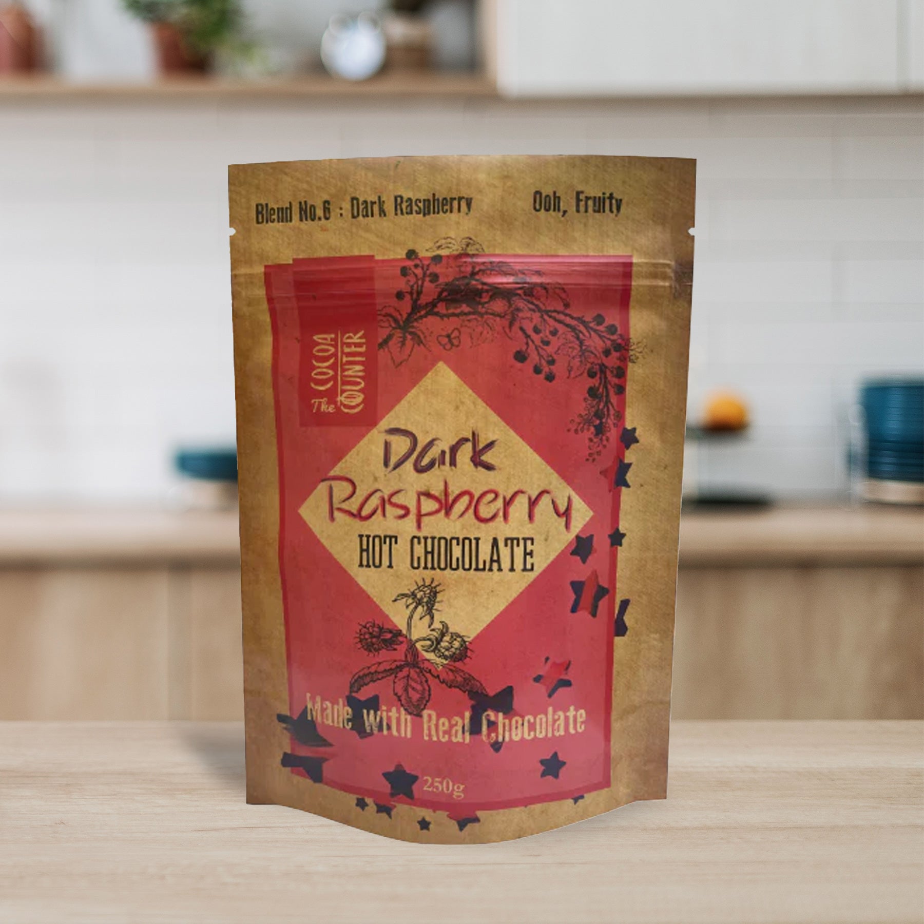 Dark Raspberry Real Hot Chocolate Flakes